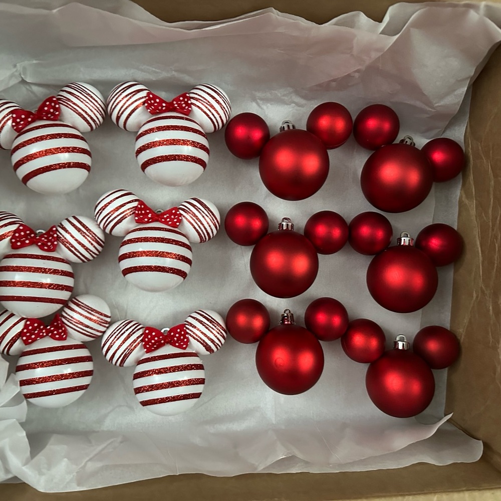 Custom Personalized Disney inspired Mickey Minnie Mouse Christmas Ornaments